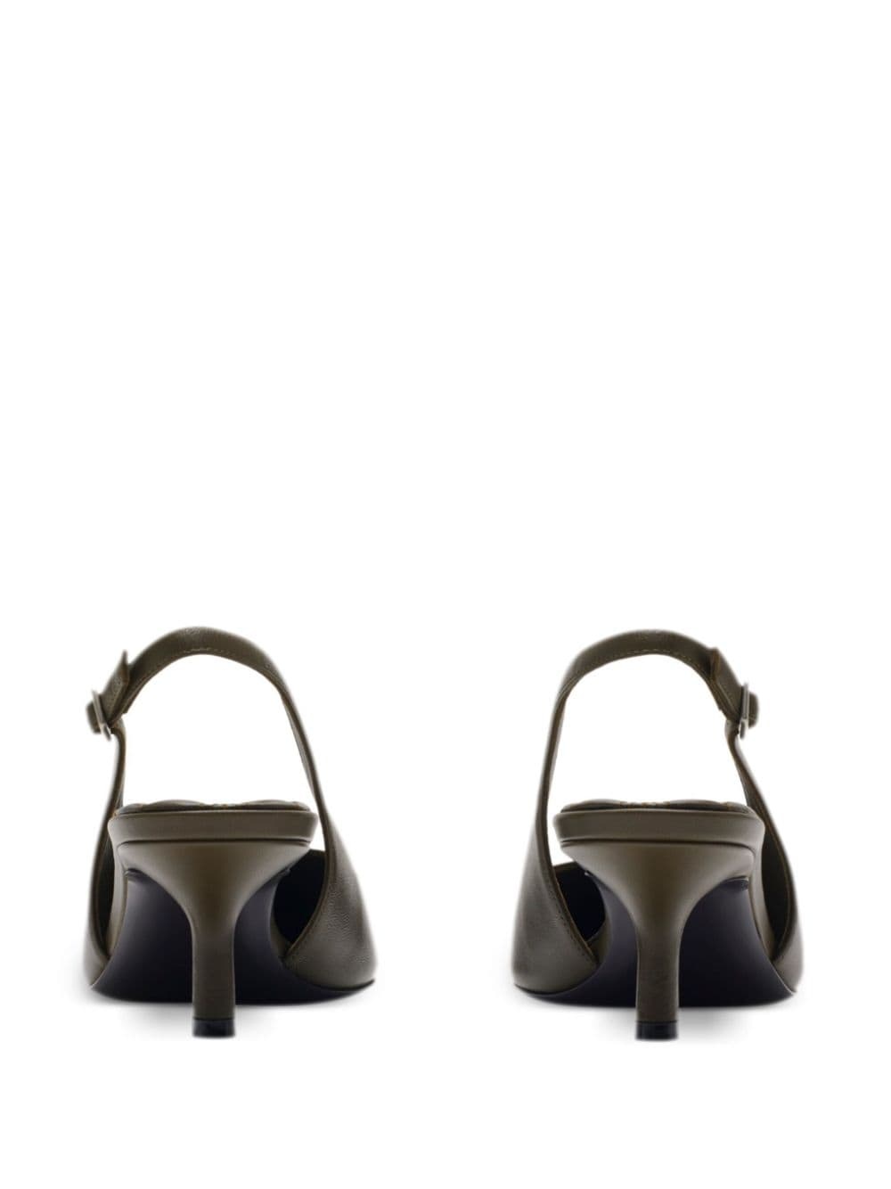 50mm leather slingback pumps - 4