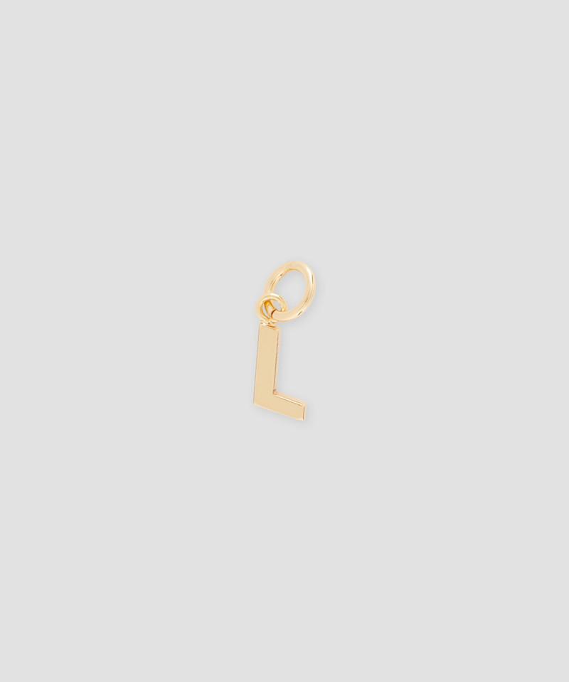 Brass letter L charm 1