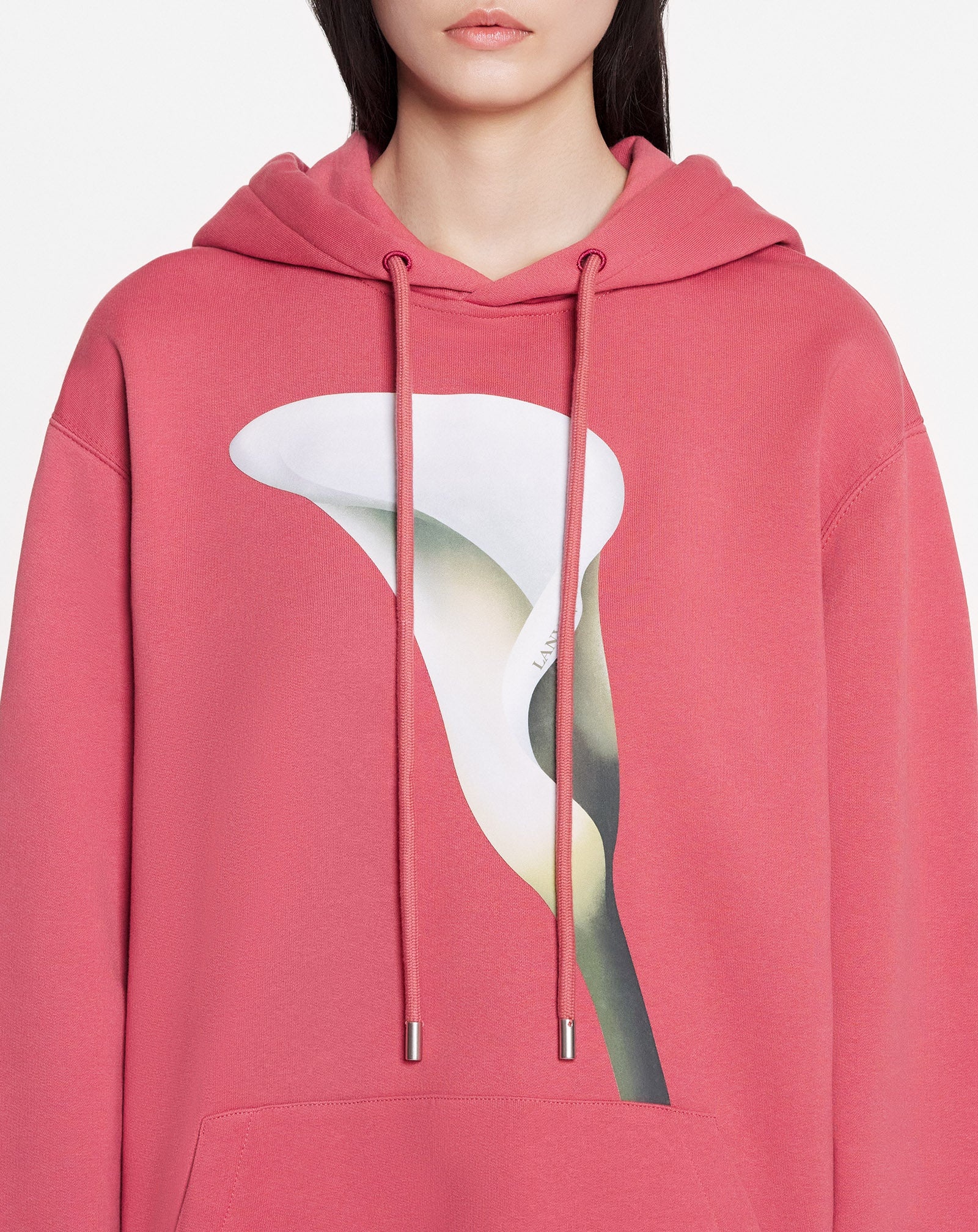 OVERSIZED HOODIE WITH CALLA LILY PRINT - 5