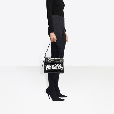 BALENCIAGA Ghost Graffiti Medium Shoulder Bag outlook