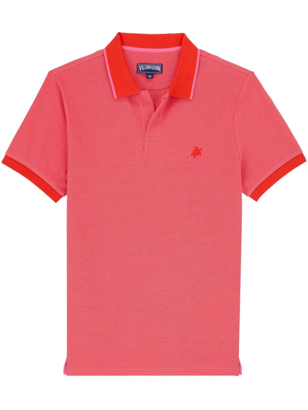 logo-embroidered organic cotton polo shirt - 1