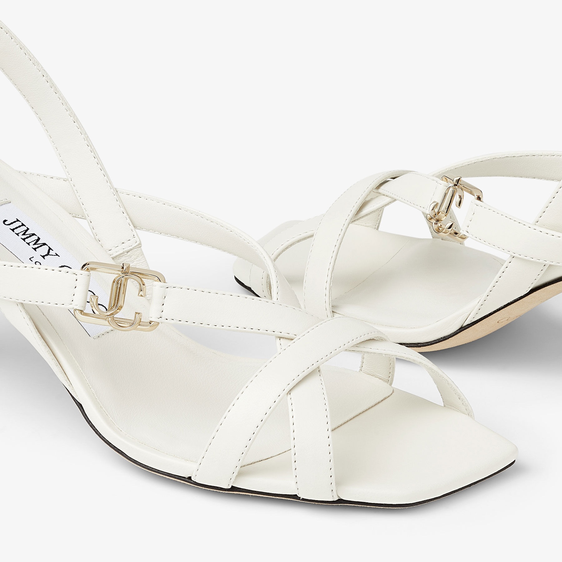 Jess 65
Latte Nappa Leather Sandals - 3