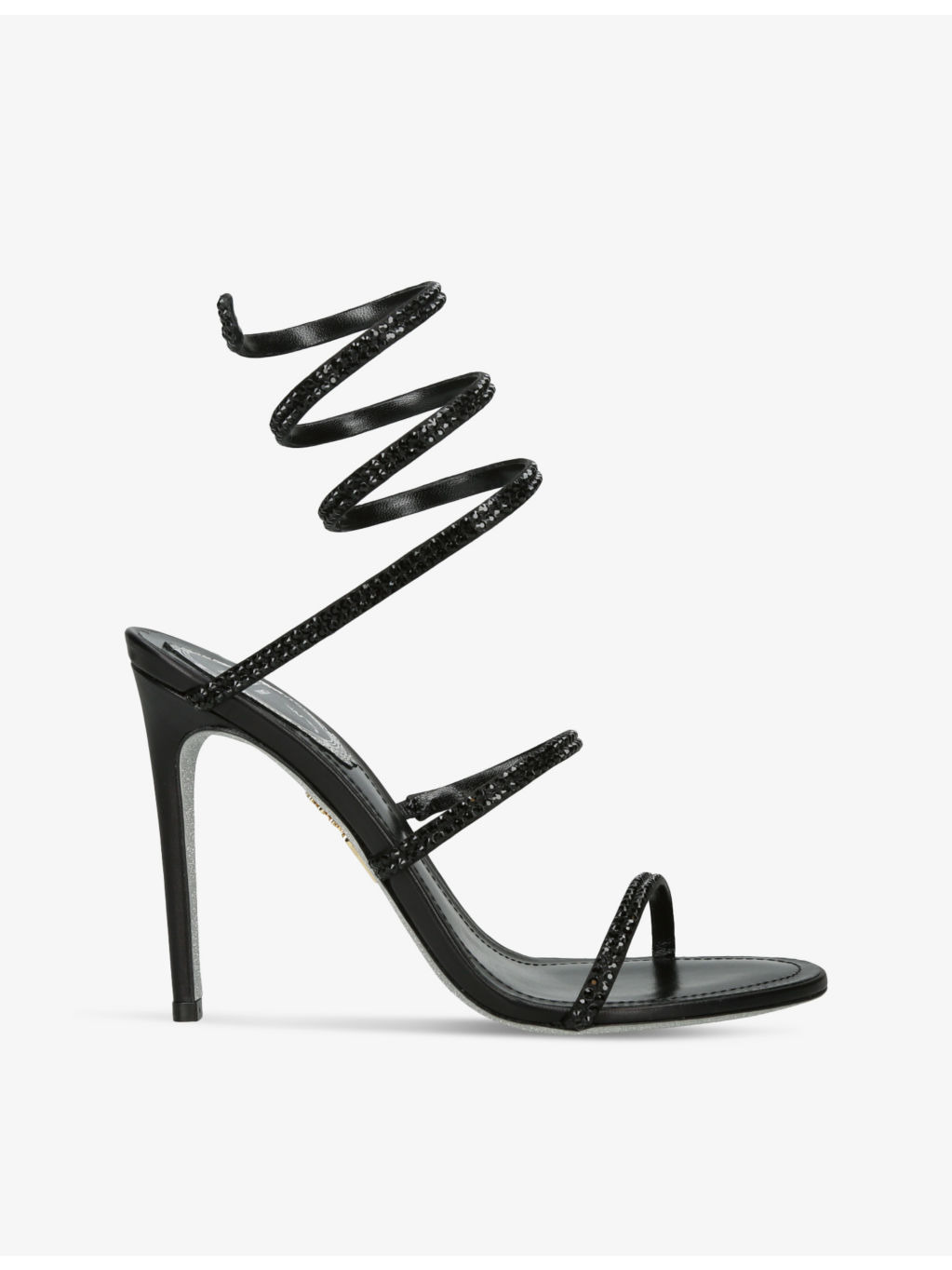 Cleo II 105 Crystal-Embellished Leather Heeled Sandals - 1