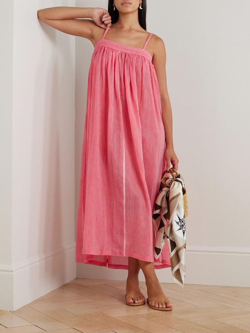 lemlem Eda cotton-voile maxi dress Bubblegum outlook