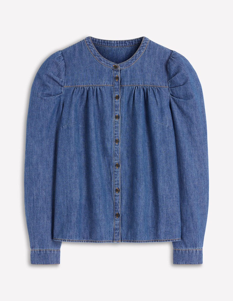 Mutton Denim Shirt-Mid Blue 1