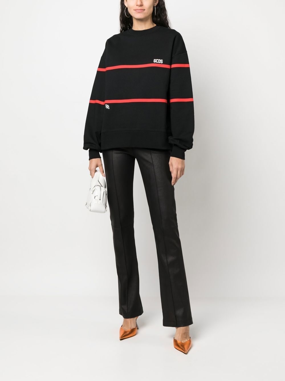 stripe-detailed sweatshirt - 2