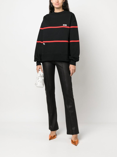 GCDS stripe-detailed sweatshirt outlook