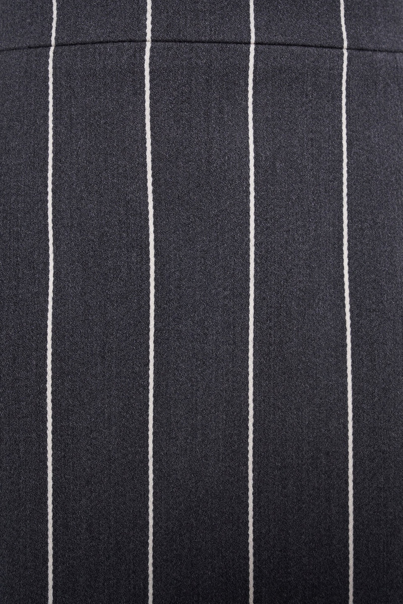 LIGHT WOOL PINSTRIPE MIDI SKIRT 3