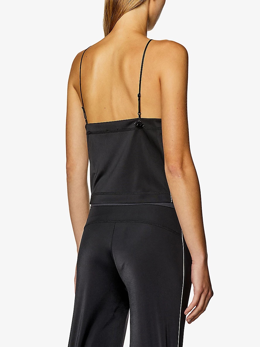 T-Bety halter-neck sleeveless stretch-woven tank top - 4