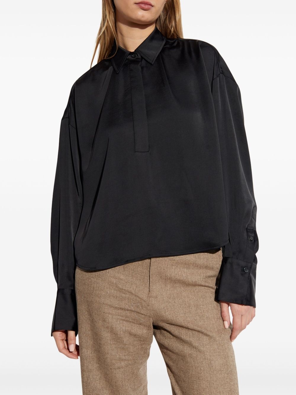 long-sleeve polo top - 3