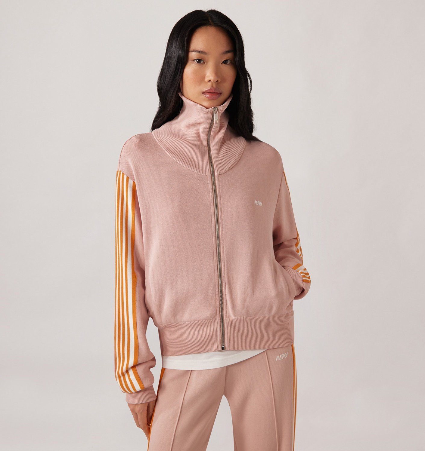 KNITTED TENNIS VISCOSE ZIP JACKET WOMAN - 2