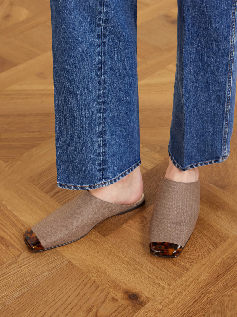 Loro Piana Alba Embellished Cashmere And Silk-blend Hopsack Slippers outlook