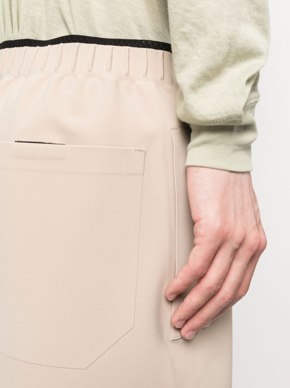 elasticated-waistband shorts - 5