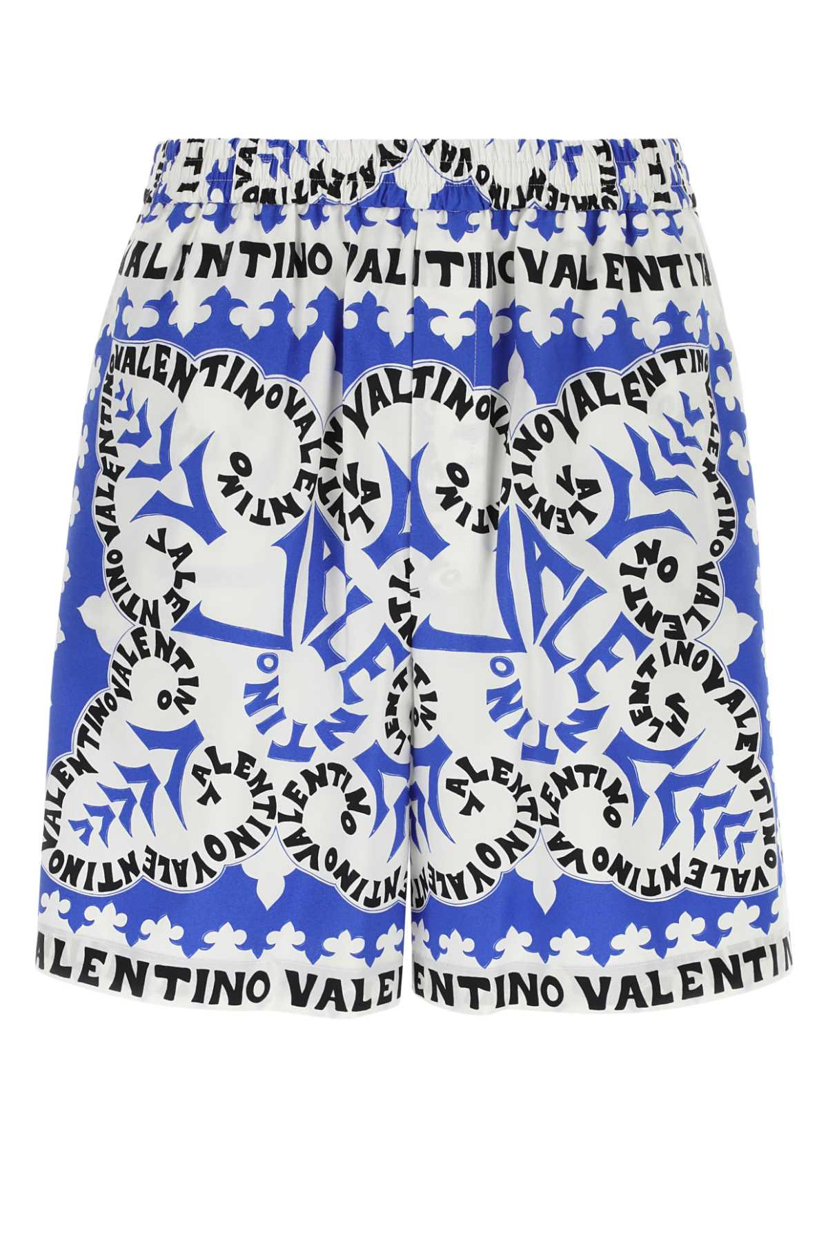 Valentino Garavani Men Printed Poplin Bermuda Shorts - 1