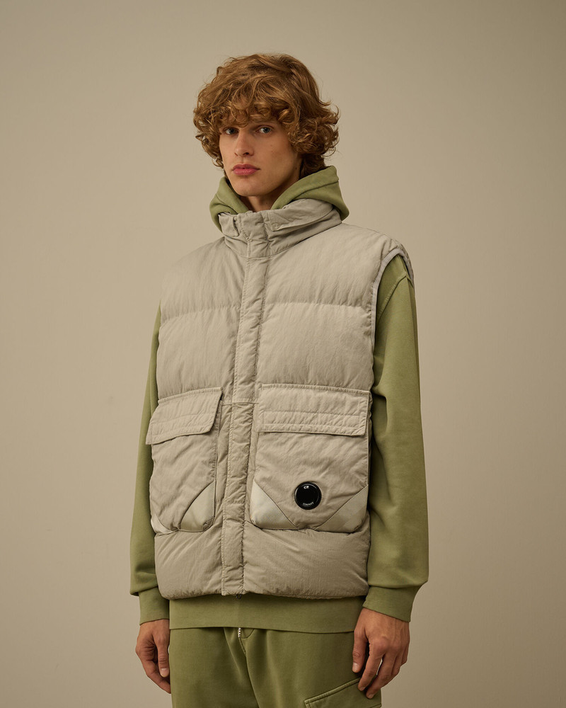 Eco-Chrome R Mixed Hooded Down Gilet 3