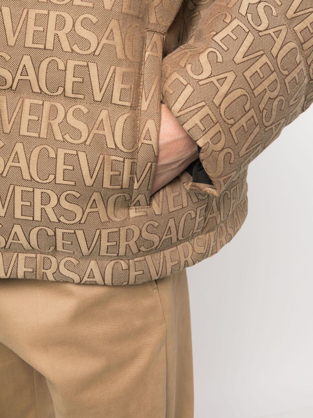 Versace Allover logo-print puffer jacket - 5