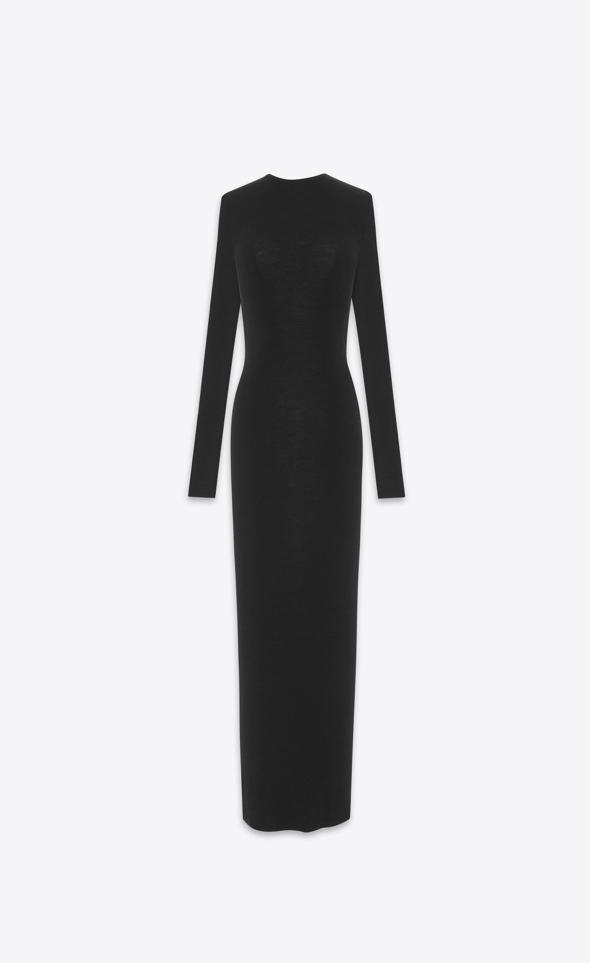 open-back dress in cashmere, wool and silk - 1