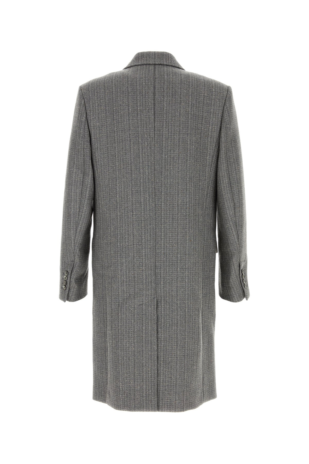 Grey wool blend coat - 2