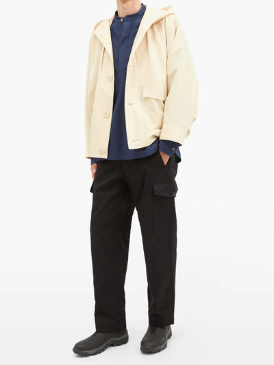 ISSEY MIYAKE Flap-pocket canvas hooded jacket outlook