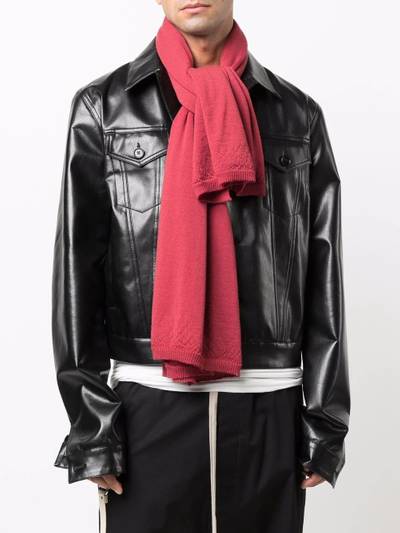 Rick Owens wraparound knitted scarf outlook