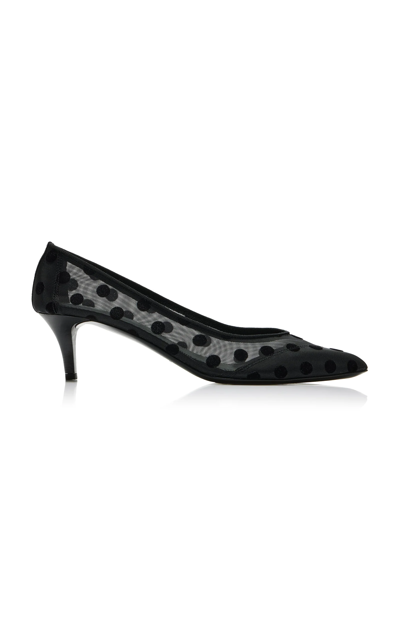 Peleo Polka-Dot Mesh Pumps black - 1