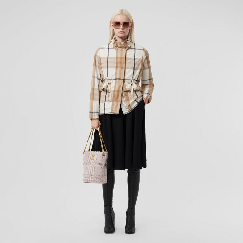 Burberry Check Nylon Funnel Neck Jacket outlook