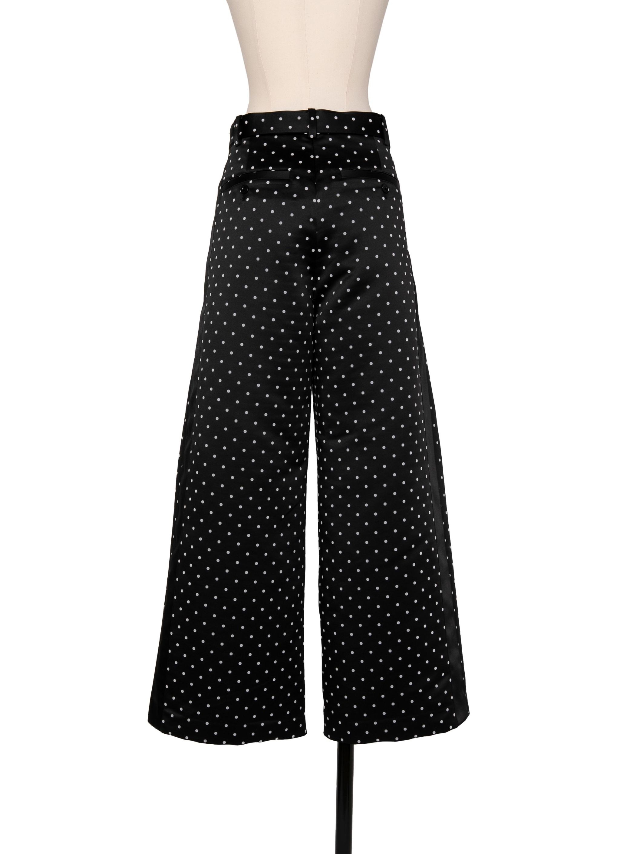 Polka Dot Flock Print Pants - 3