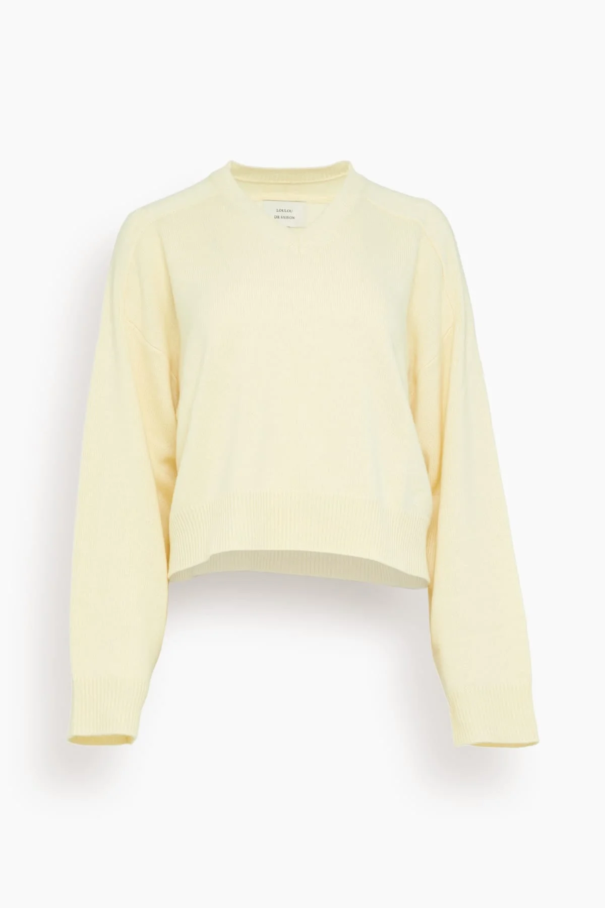 Anzor V-Neck Sweater in Butter - 1