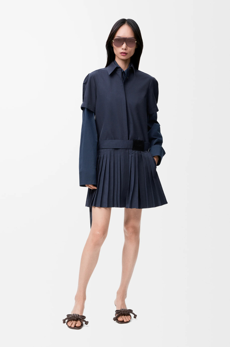 Loewe Pleated dress in cotton blend outlook