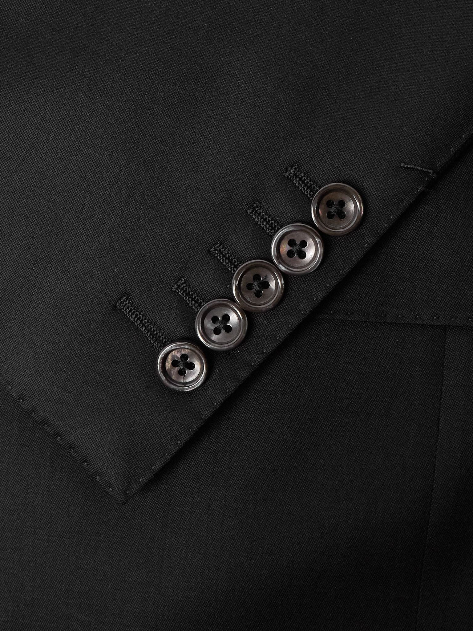 Shelton Grain de Poudre Wool and Mohair-Blend Suit Jacket Black - 4