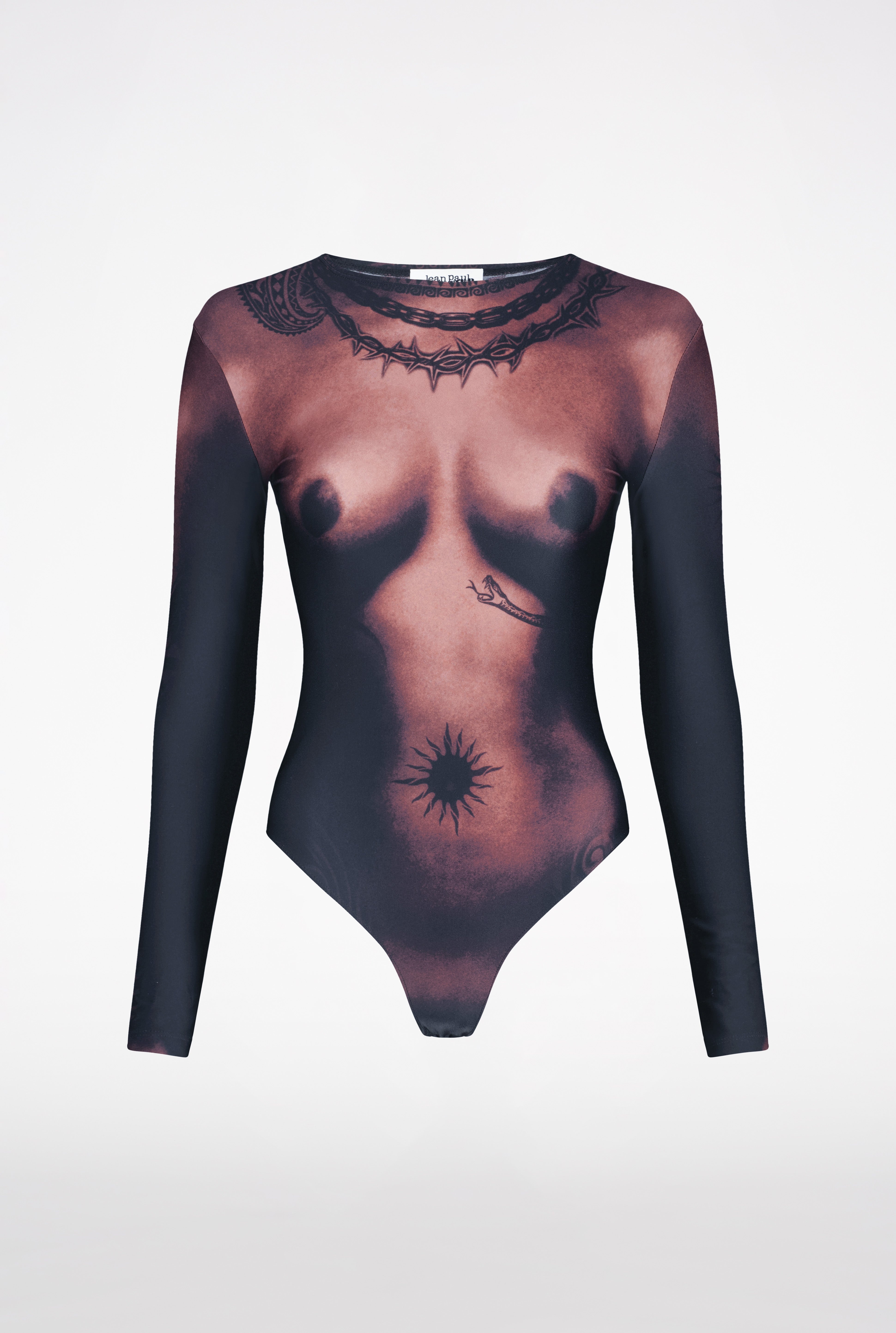 Jean Paul Gaultier: Brown Graphic Bodysuit