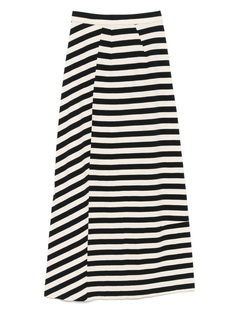Yohji Yamamoto striped maxi skirt outlook