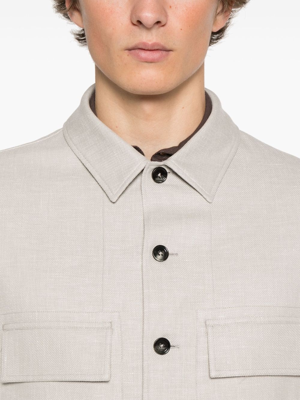 cut-away-collar shirt - 5