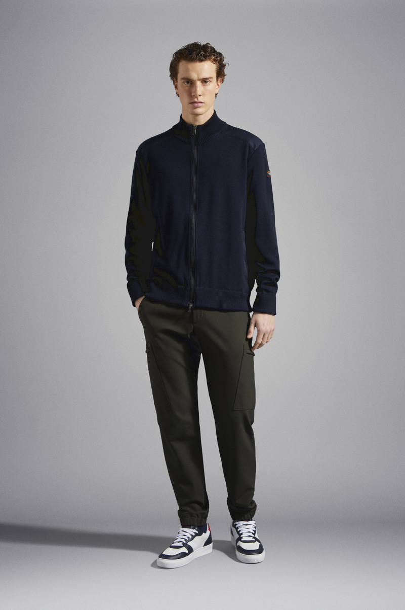 Paul & Shark WOOL FULL ZIP SWEATER WITH ICONIC BADGE outlook