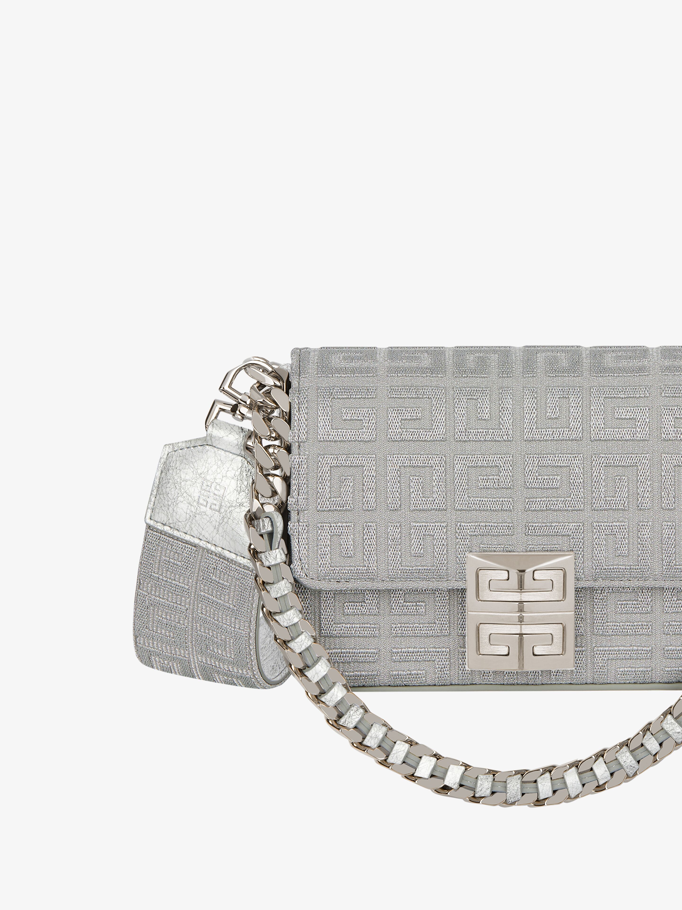SMALL 4G BAG IN 4G EMBROIDERED CANVAS WITH CHAIN - 7