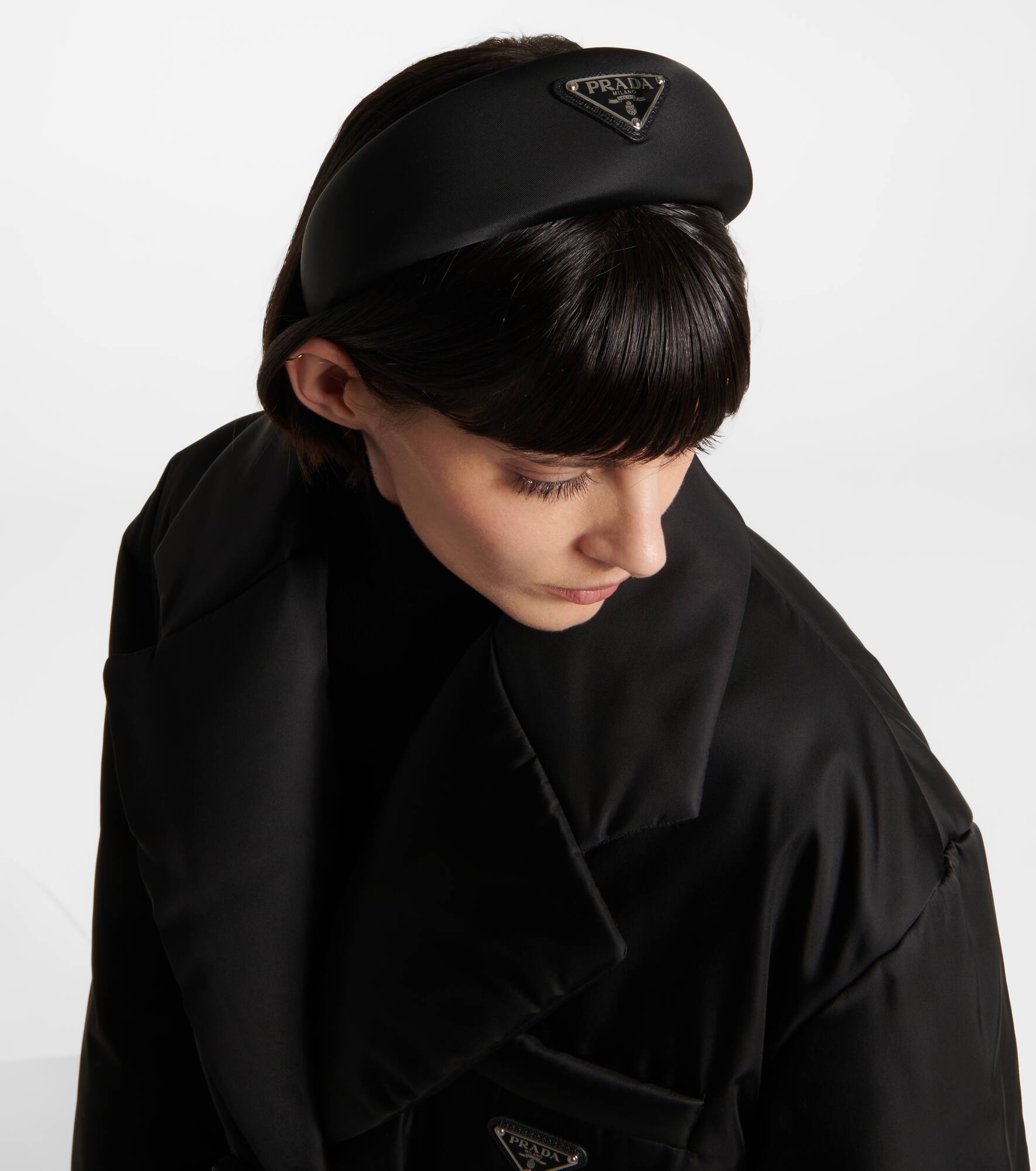 Logo-embellished satin headband - 2