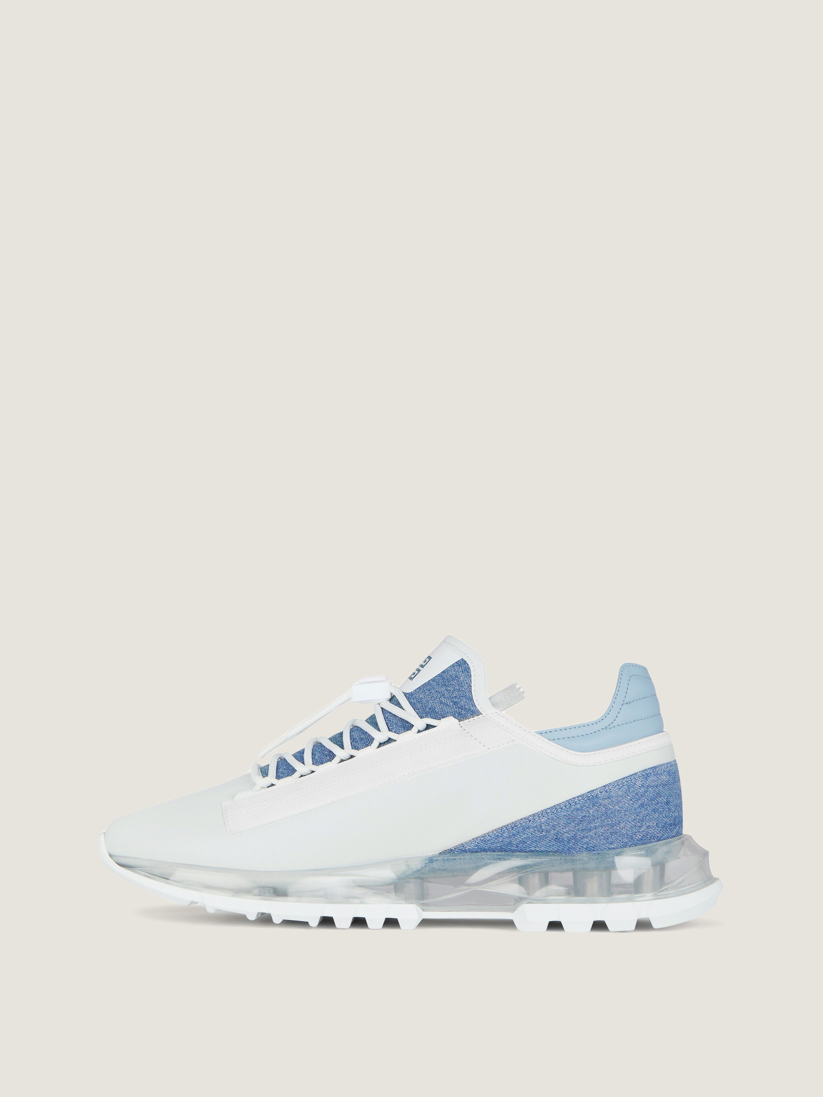 SPECTRE RUNNER SNEAKERS IN SYNTHETIC LEATHER AND DENIM - 3