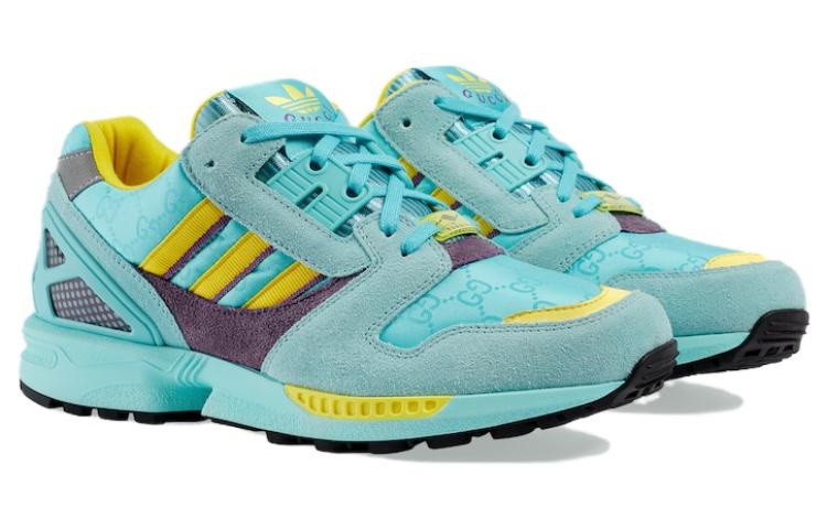 (WMNS) adidas Originals x Gucci ZX 8000 'Aqua Blue Yellow Brown' 722212-AAA9L-4644 - 3