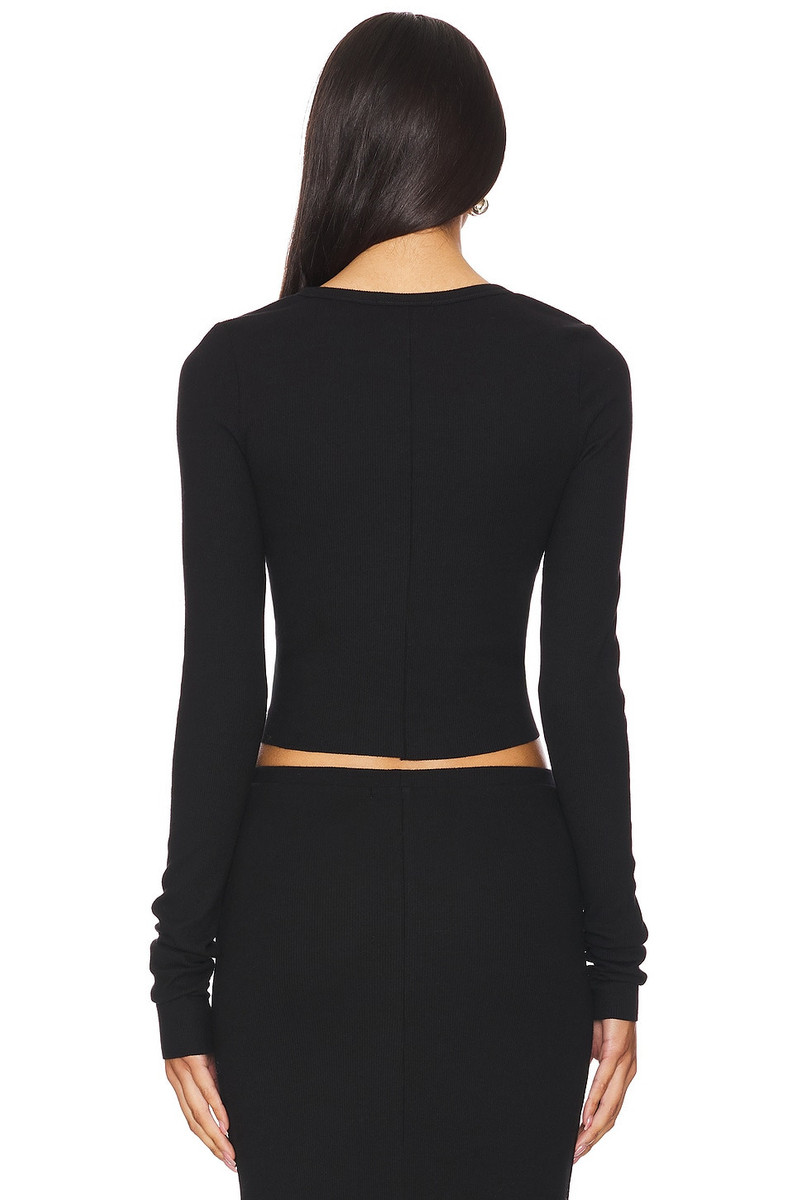 ÉTERNE Cropped Long Sleeve Fitted Top outlook