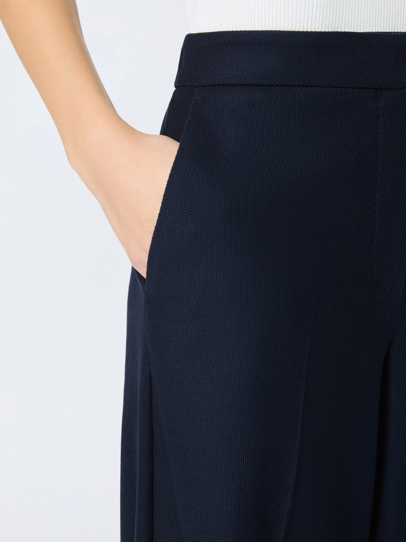 PINZA Wide-fit piqué jersey trousers - ULTRAMARINE 5