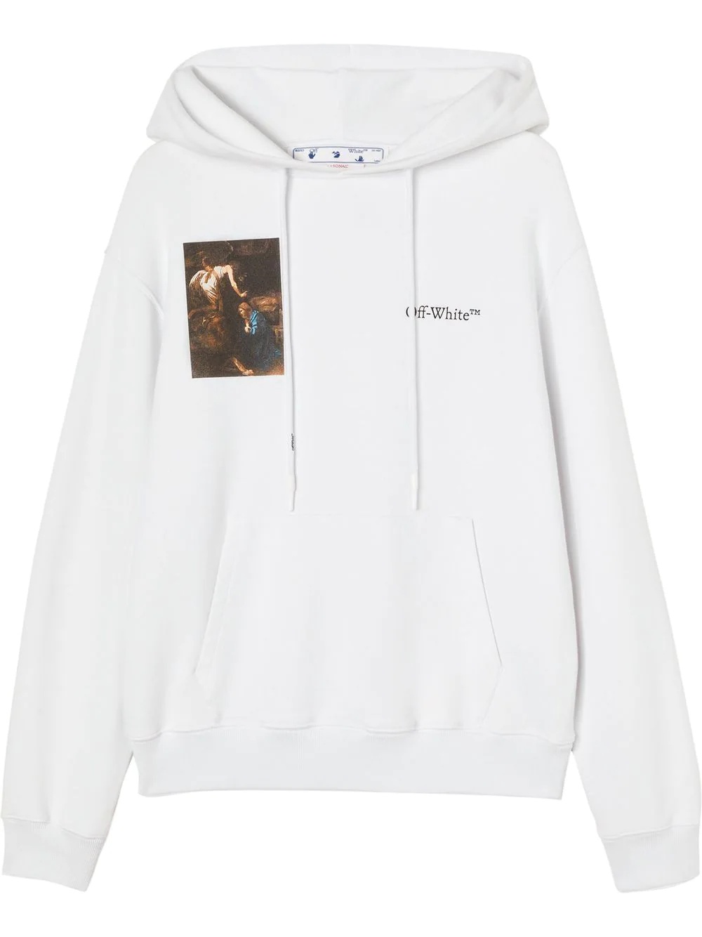 Caravaggio-print drawstring hoodie - 1