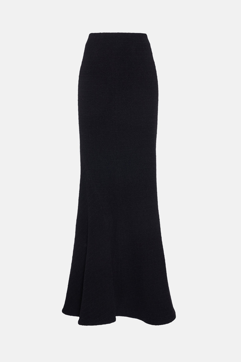 CHECKED TWEED BOUCLE LONG SKIRT - 2