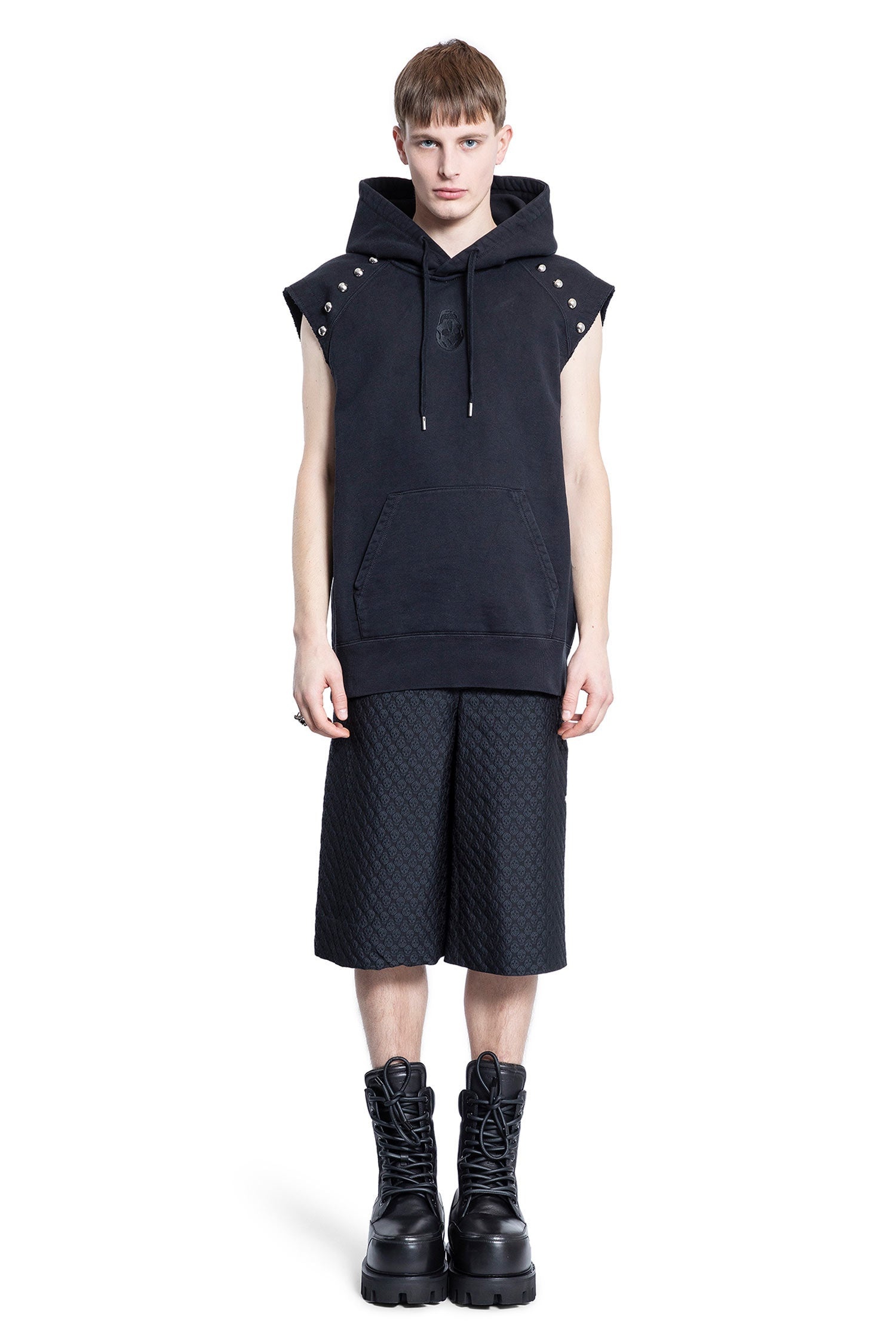Viscose-Nylon-Skull-Shorts - 4