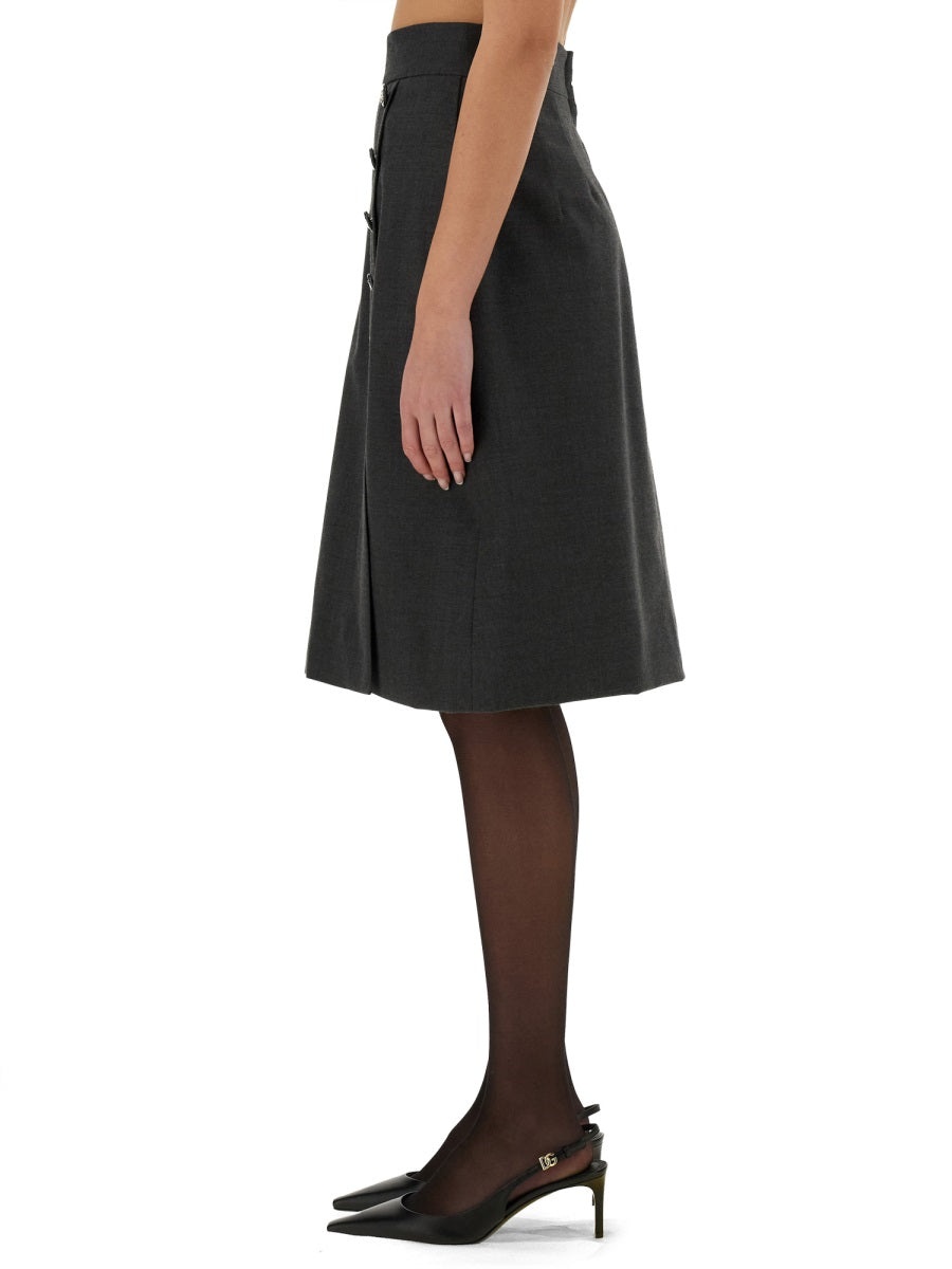 Dolce & Gabbana Women Wool Midi Skirt - 4