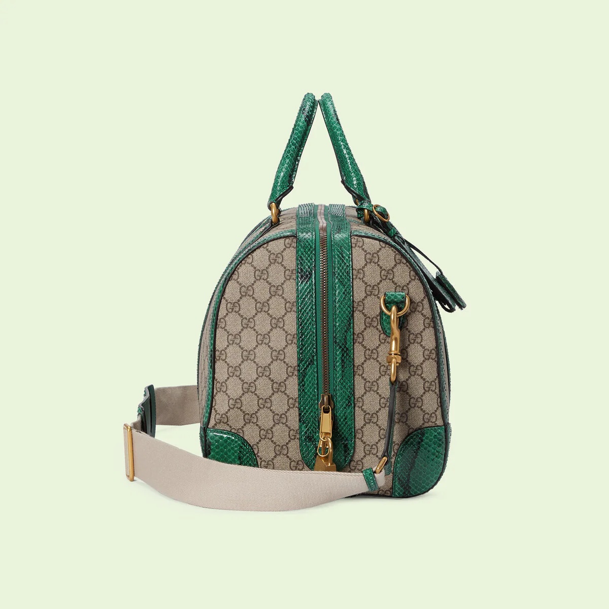 Python trim duffle bag with Double G - 6
