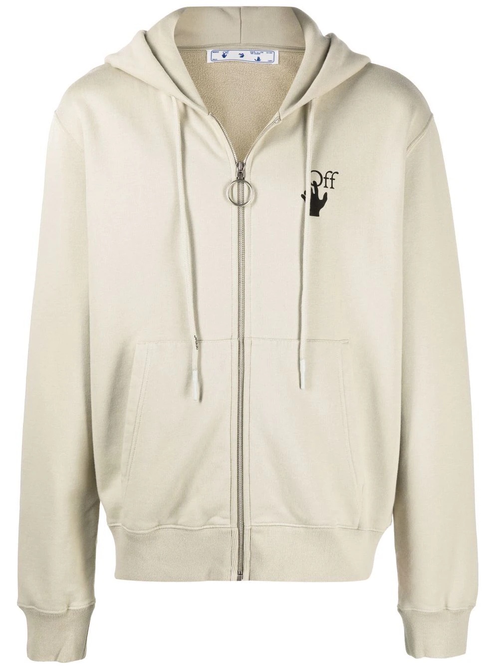 Bubble Arrow-logo slim zip-front hoodie - 1