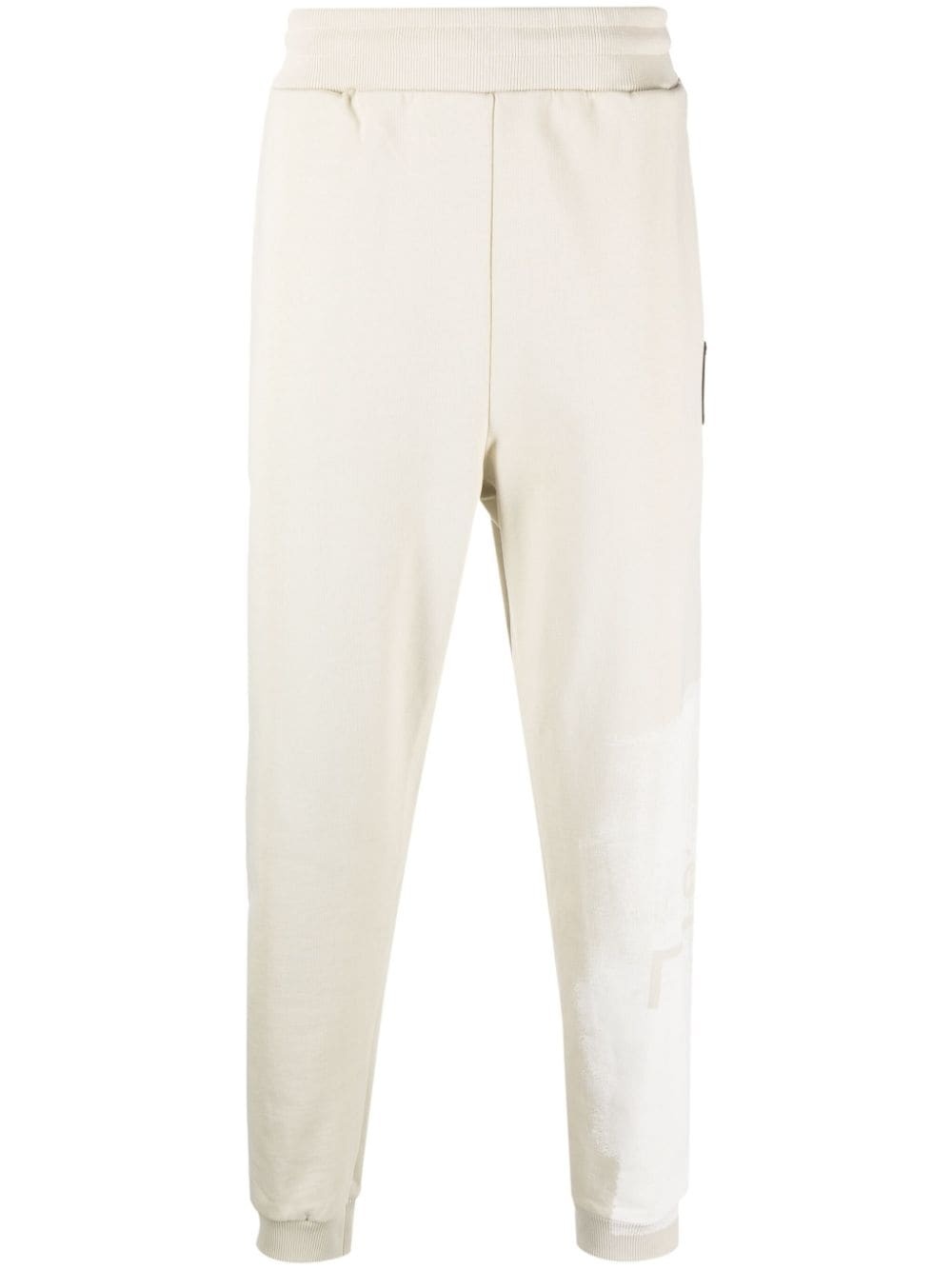 Brushstroke tapered track pants - 1