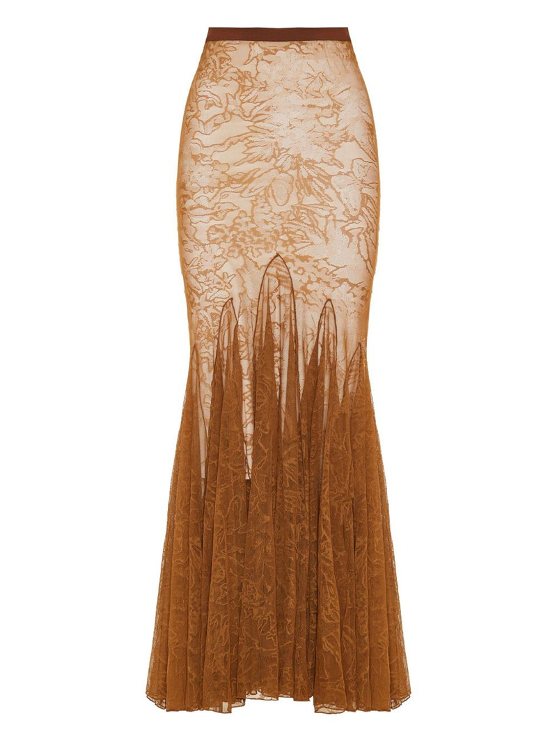 floral-lace fishtail maxi skirt 1
