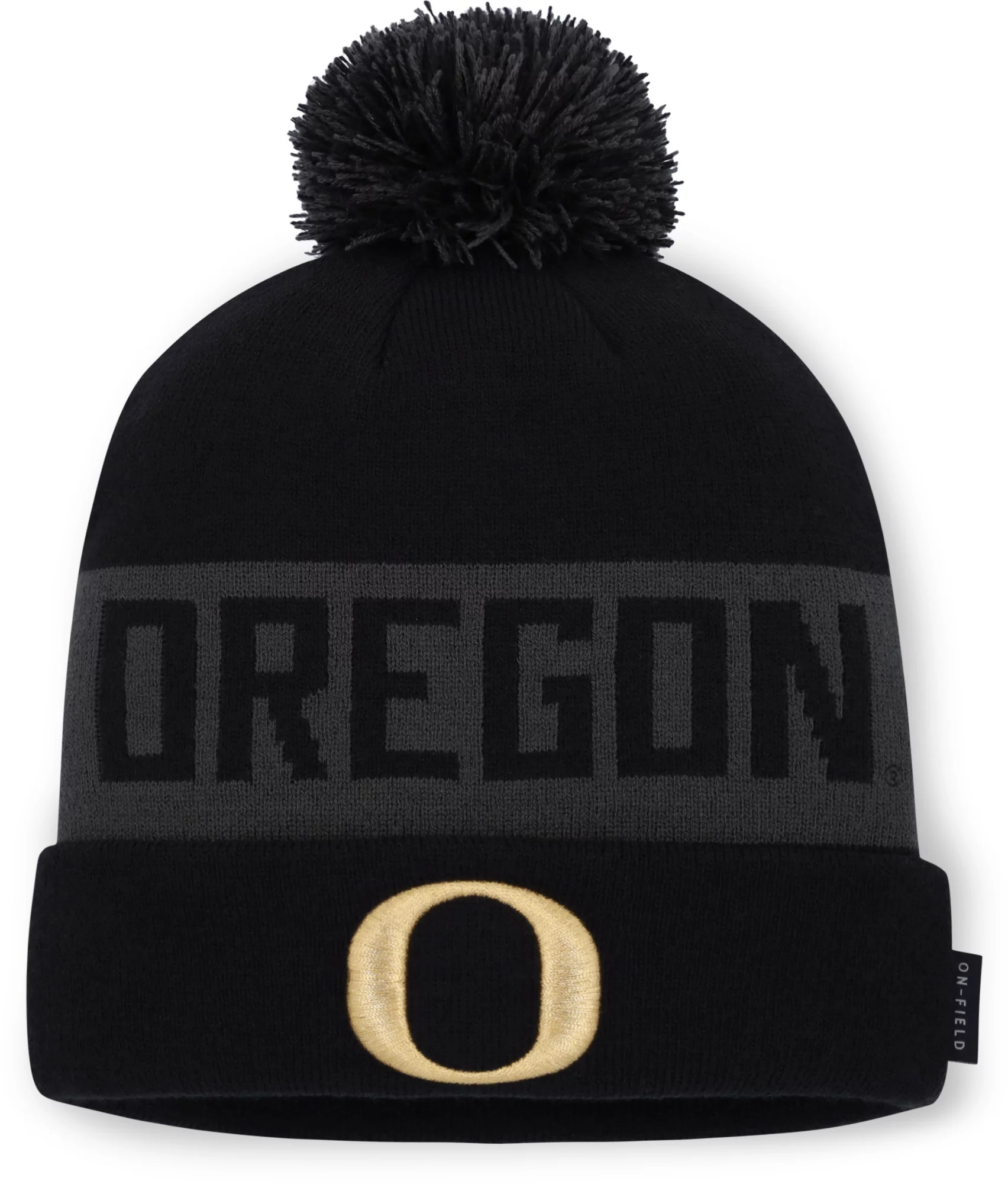 Nike Adult Oregon Ducks Black Alternate Peak Knit Hat - 1