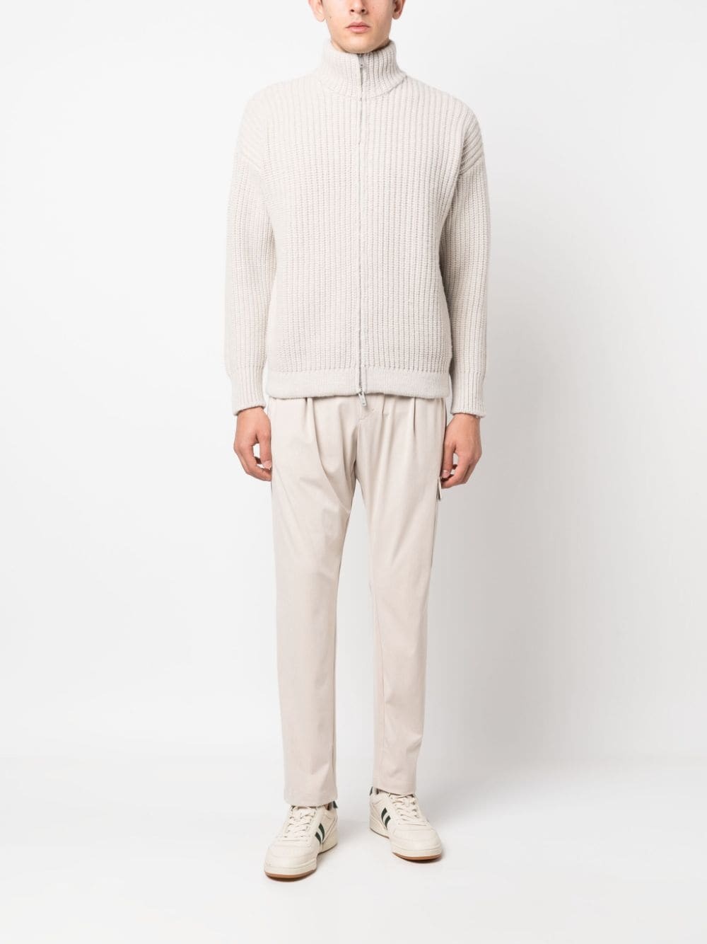 drawstring straight-leg trousers - 4
